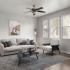 living room with easy to access spaces and ample lighting